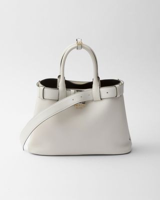 Prada Buckle Small Leather Handbag With Belt