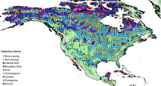 map of habitat range shifts