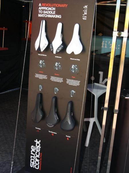 fi'zi:k's Spine Concept sizing system matches riders to its saddles based on flexibility.