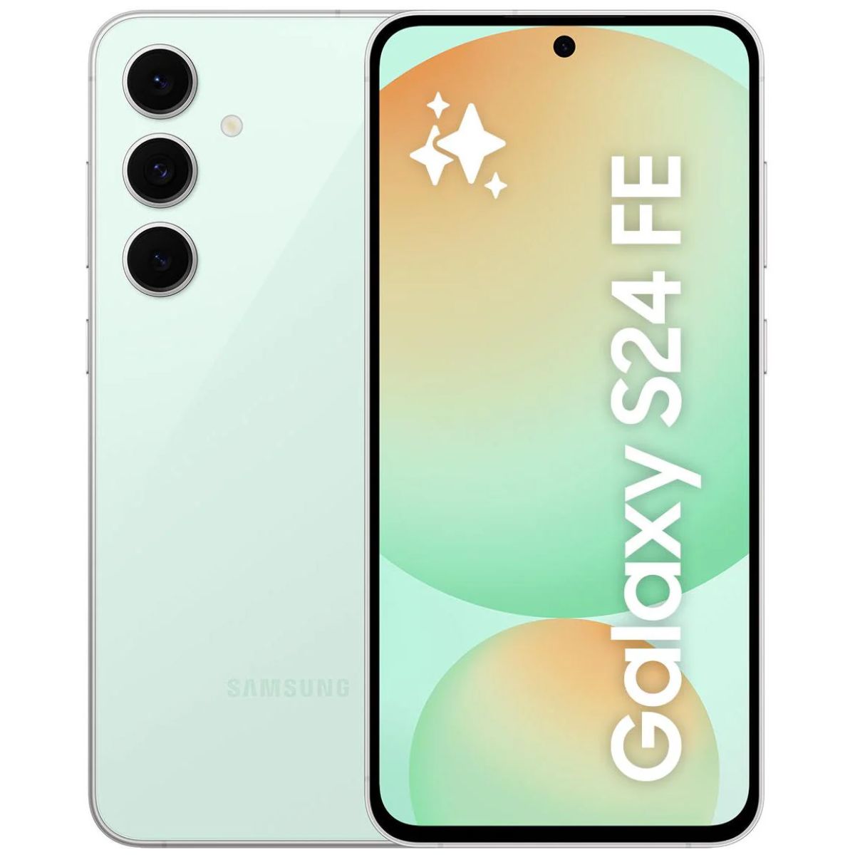 The Samsung Galaxy S24 FE in Mint Green