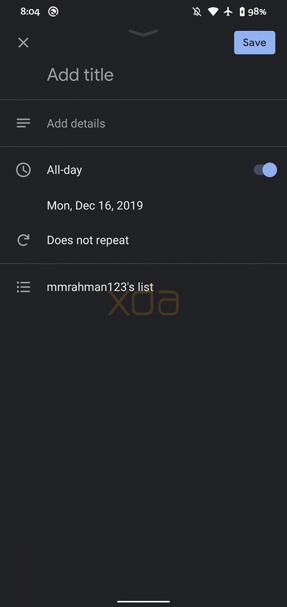 Google Tasks integration with Calendar