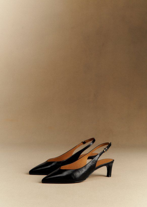 Serena High Heels - Vintage Black - Bovine Leather - Sézane