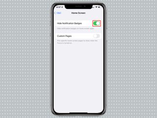 hide notification badges in Focus mode in iOS 15