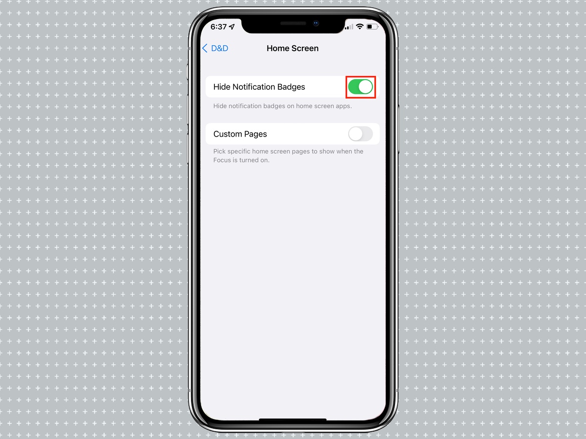 скрыть значки уведомлений в режиме фокусировки в iOS 15