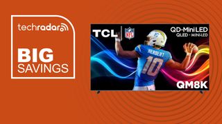 TCL QM8K orange big savings deal image 