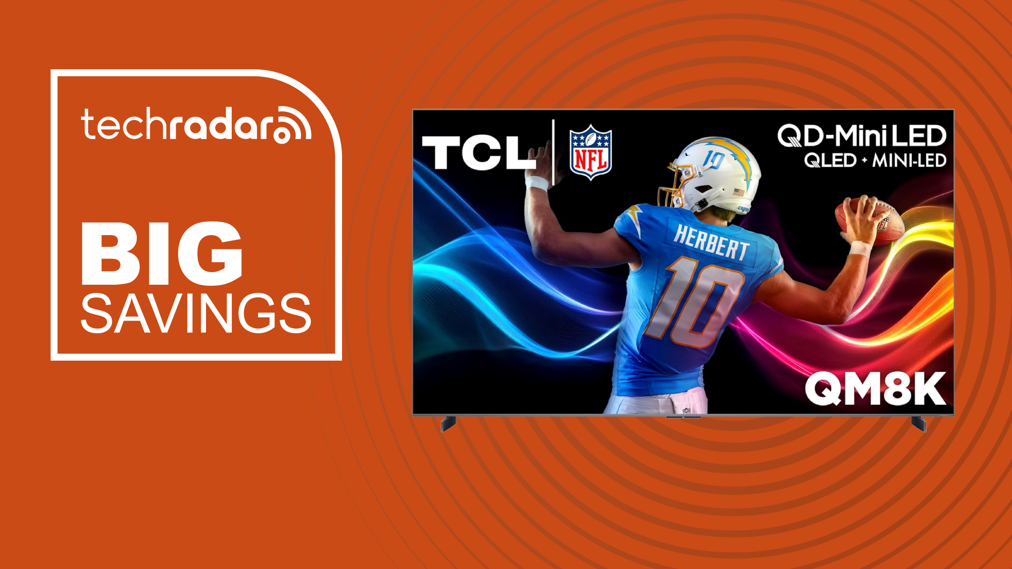 TCL QM8K orange big savings deal image 