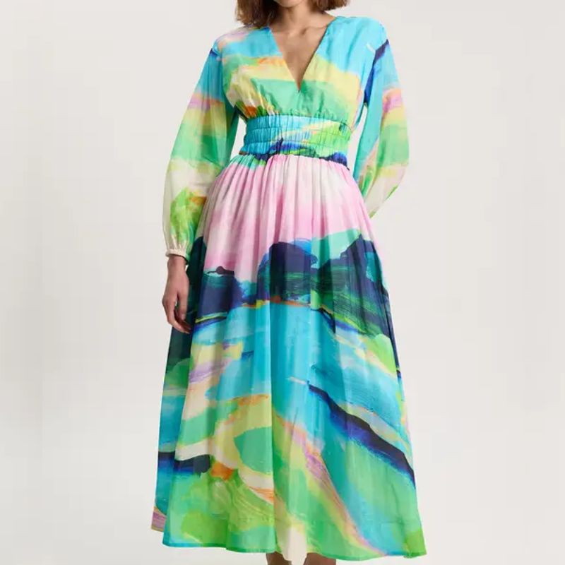 Karen Millen, long sleeve maxi dress