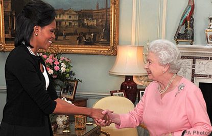 Barack Obama, Michelle Obama and The Queen