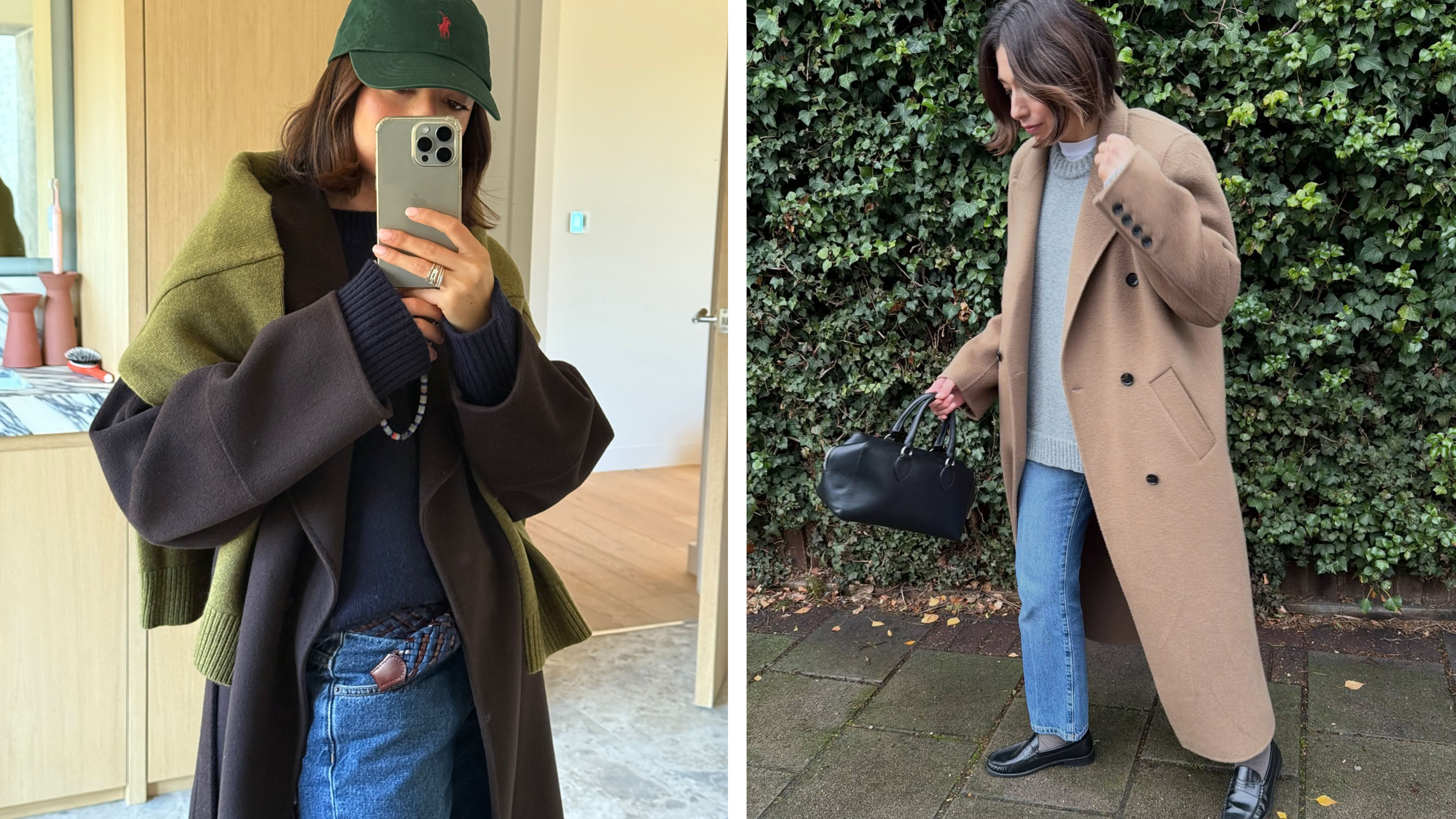 Women in luxurious winter coats and sweaters