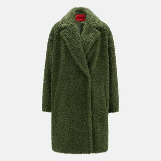 Hugo Boss green teddy coat 2022