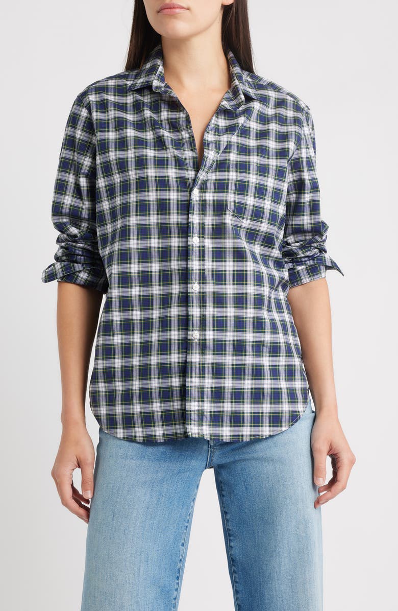 Plaid Relaxed Fit Cotton Button-Up Shirt