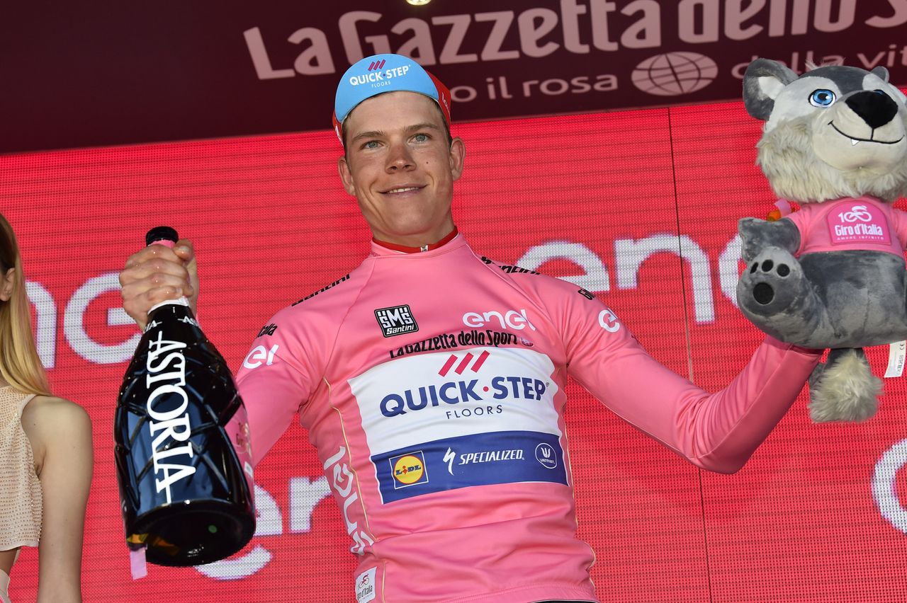 Bob Jungels (Quick-Step Floors) in the maglia rosa