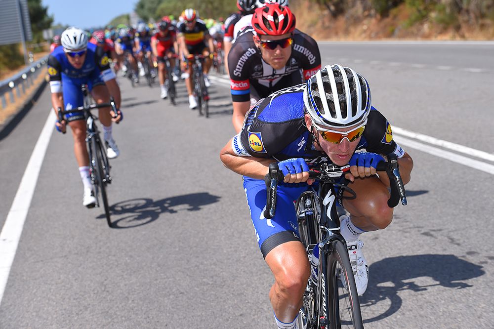 Martin Velits leads the pack during stage 7
