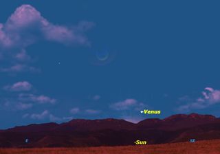 A week later, at sunrise on Wednesday January 15, Venus has become a “morning star” and rises just before the sun.