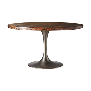 metal dining table with tulip base