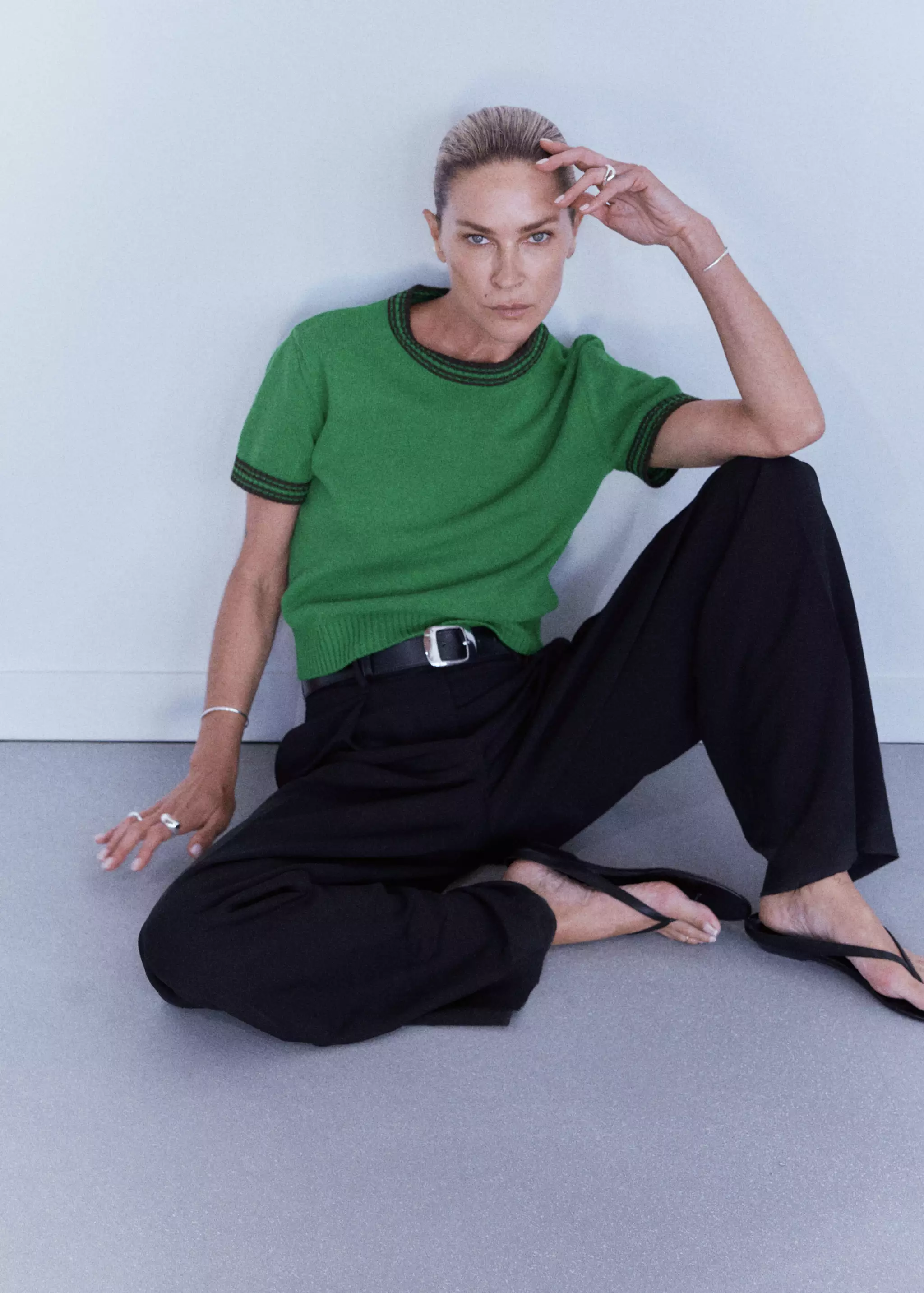 Ribbed Knit Jumper With Contrast Trims - Women | Mango United Kingdom