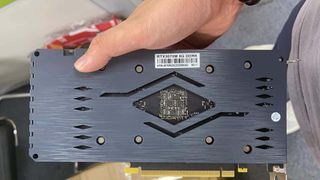 A graphics card purportedly containing an RTX 3070 mobile GPU