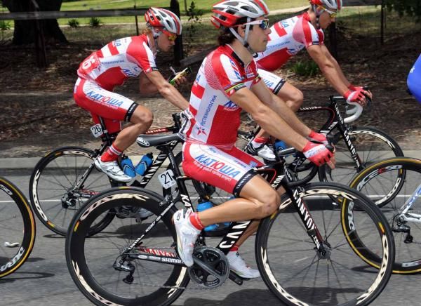 Oscar Freire (Katusha) on stage 2 of the Santos Tour Down Under.
