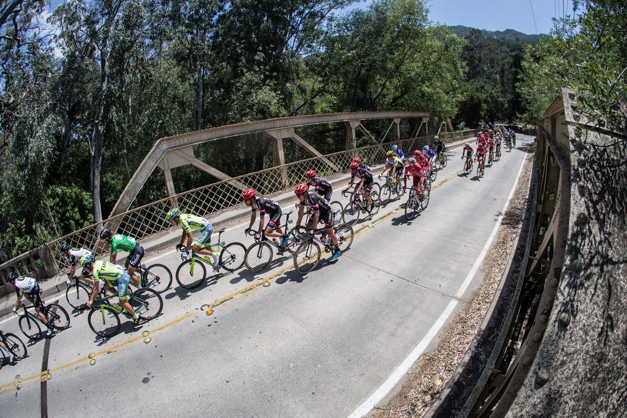 The Giant-Alpecin team sitting in the middle of the bunch