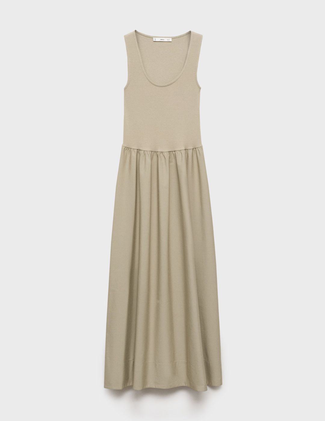 Mango , Flared Dress in Combined Fabric 