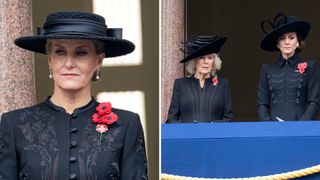 Duchess Sophie, Queen Camilla and the Princess of Wales at the National Service of Remembrance