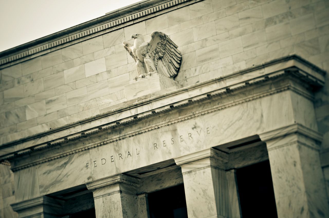 The Federal Reserve building.