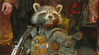 Rocket Raccoon (voiced by Bradley Cooper) in Guardians of the Galaxy 1