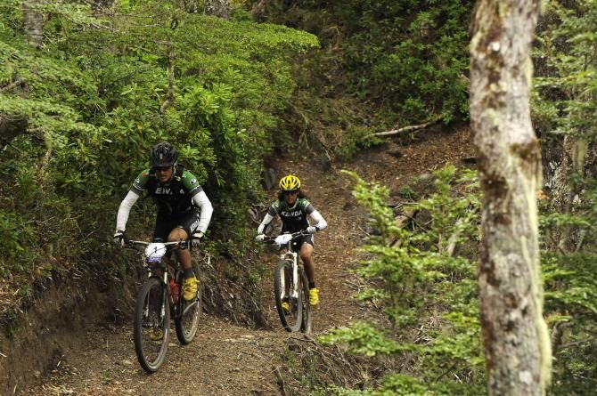 Michael Broderick and Mary McConneloug of Team KENDA / Stan&rsquo;s NoTubes racing the Trans Andes Stage Race in Chile
