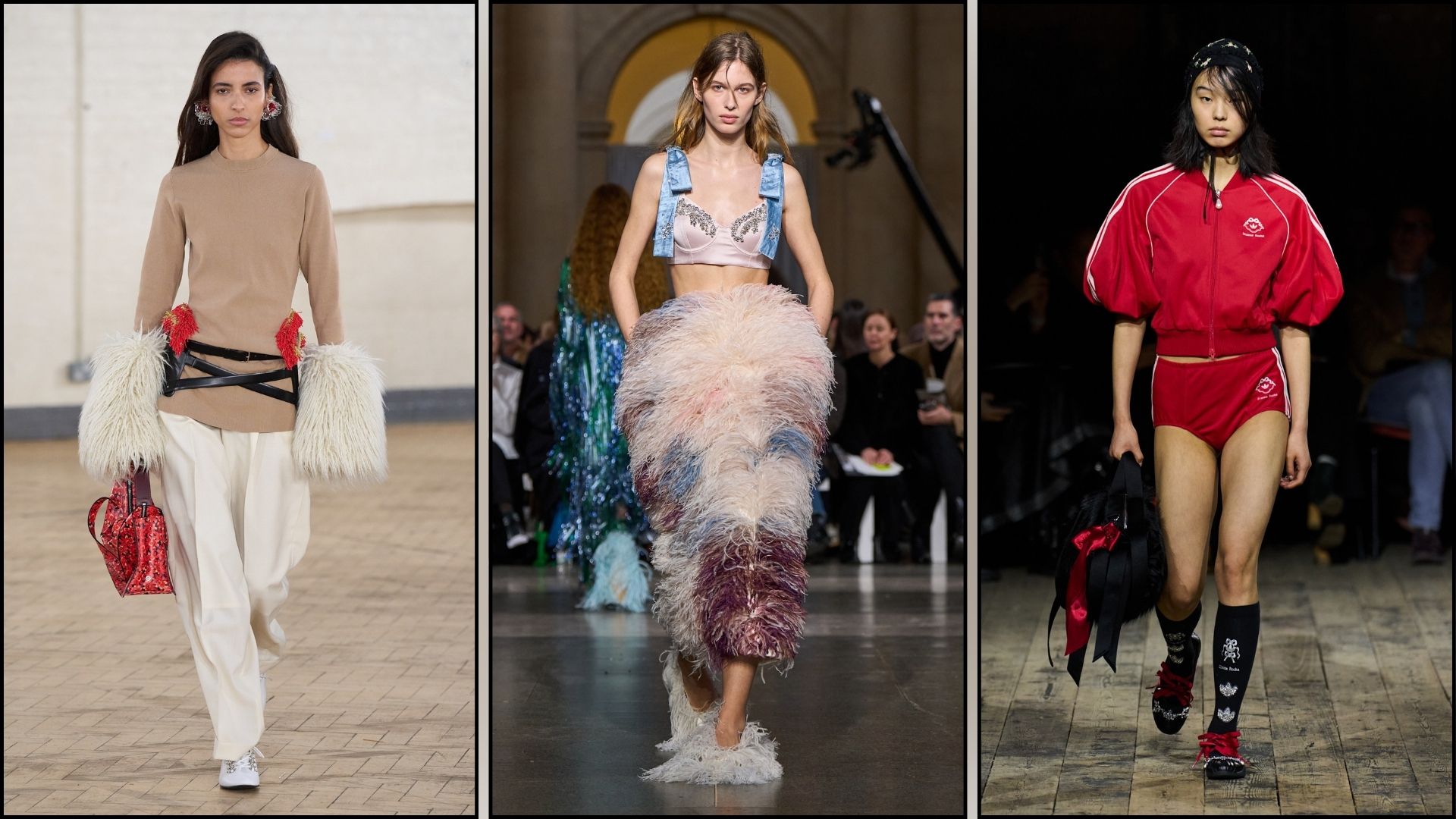 An image of the fanciful flat trend on the London Fashion Week autumn/winter 2026 runways.