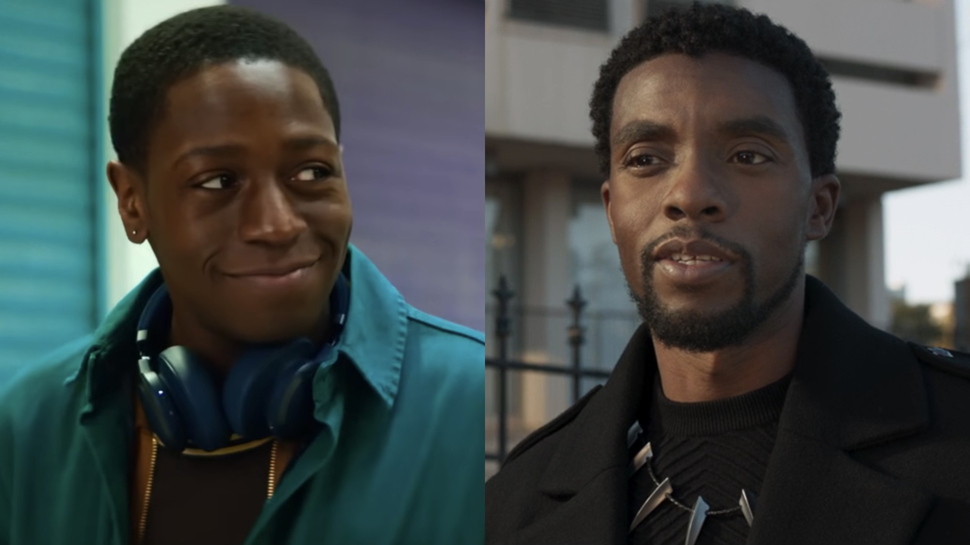 David Jonsson stars in Rye Lane, while Chadwick Boseman stars in Black Panther.