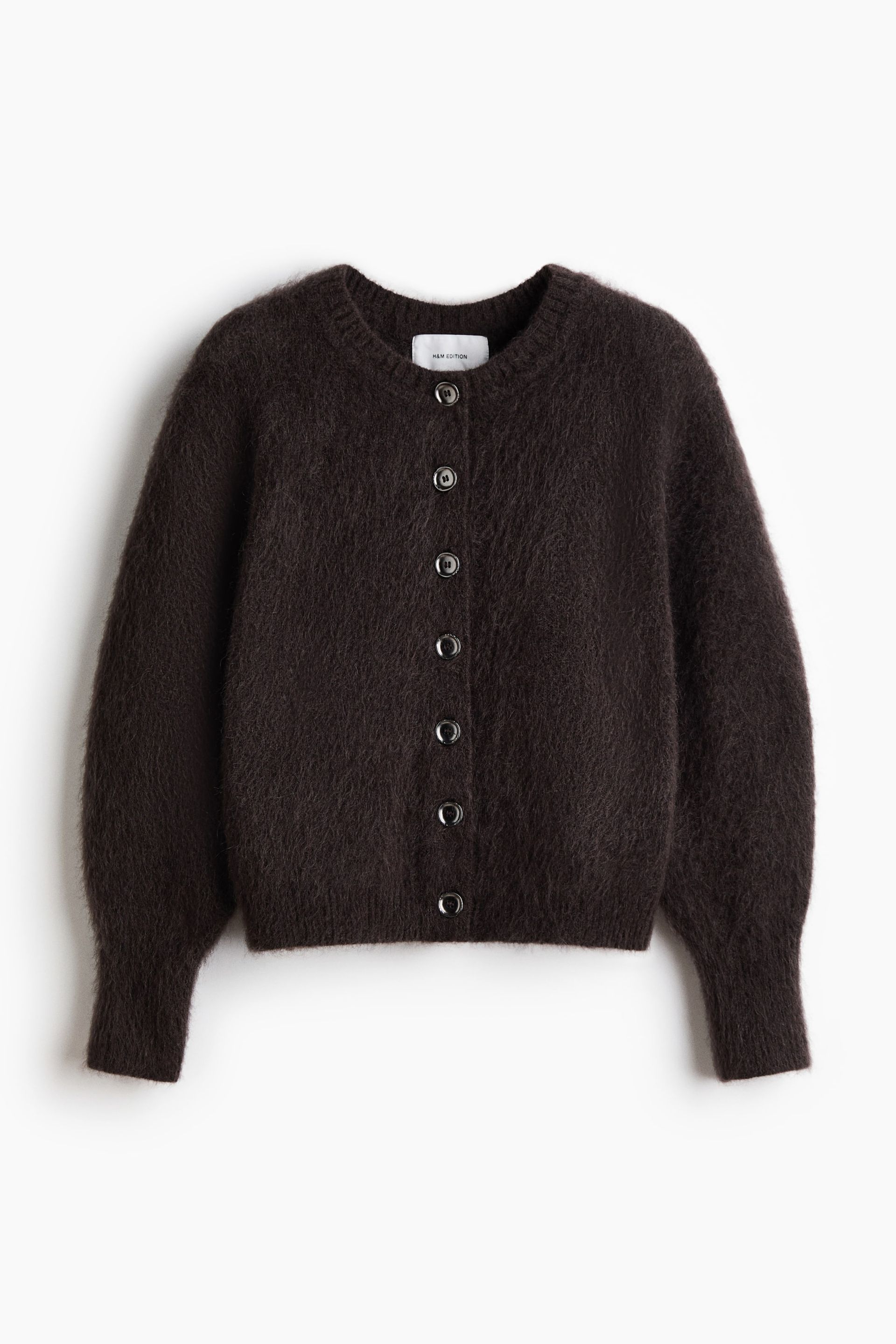 Mohair-Blend Cardigan - Light Grey