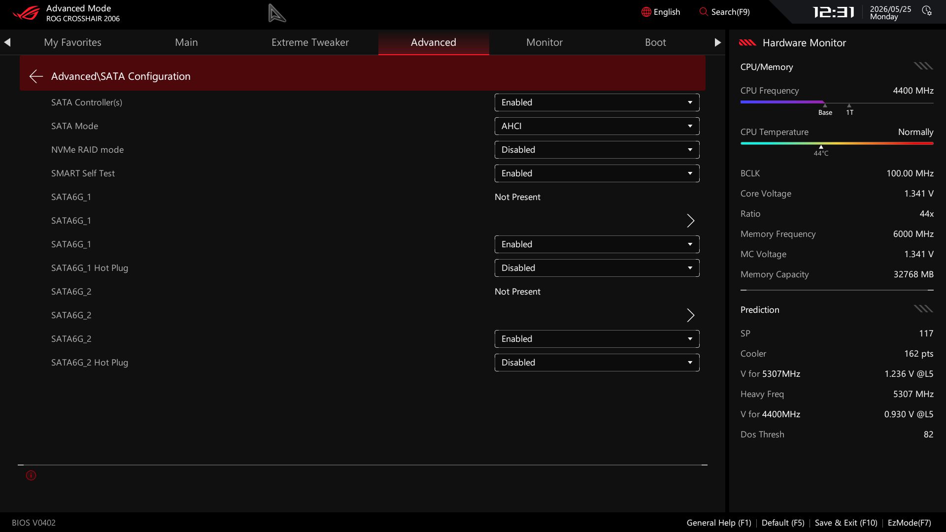 Asus ROG Crosshair 2006 - BIOS