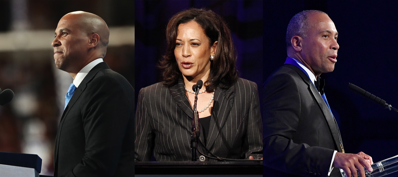 Cory Booker, Kamala Harris, and Deval Patrick.