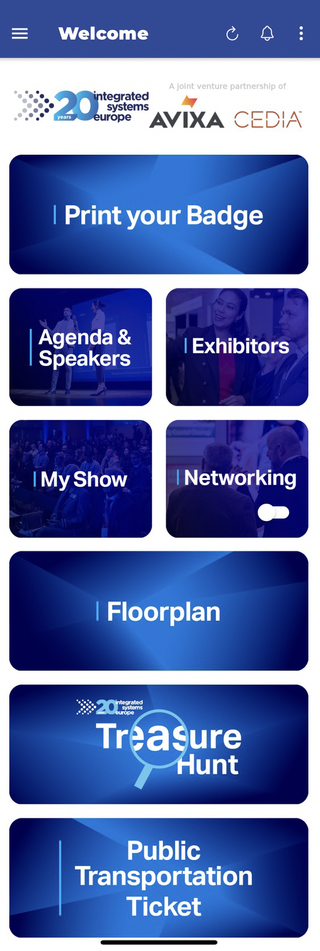 Download the official show app for ISE 2024. It comes in handy.