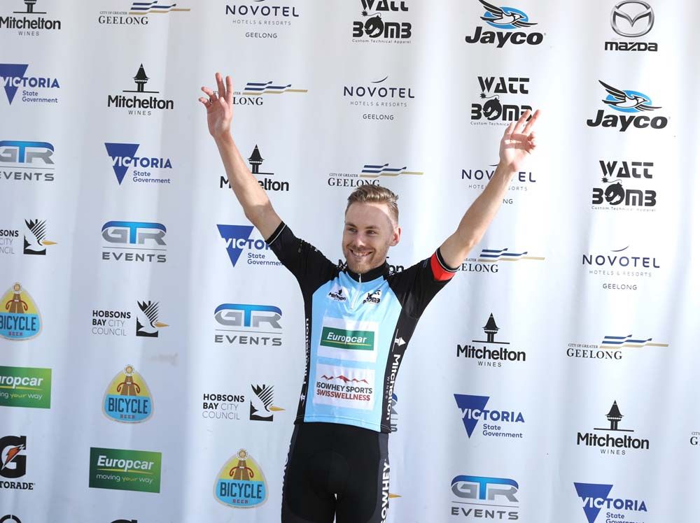Cameron Bayly (Isowhey Sports Swisswellness) on the podium