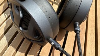 A close-up of the FiiO FT3 headphones