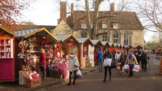 Winchester Christmas market pictured during the daytime