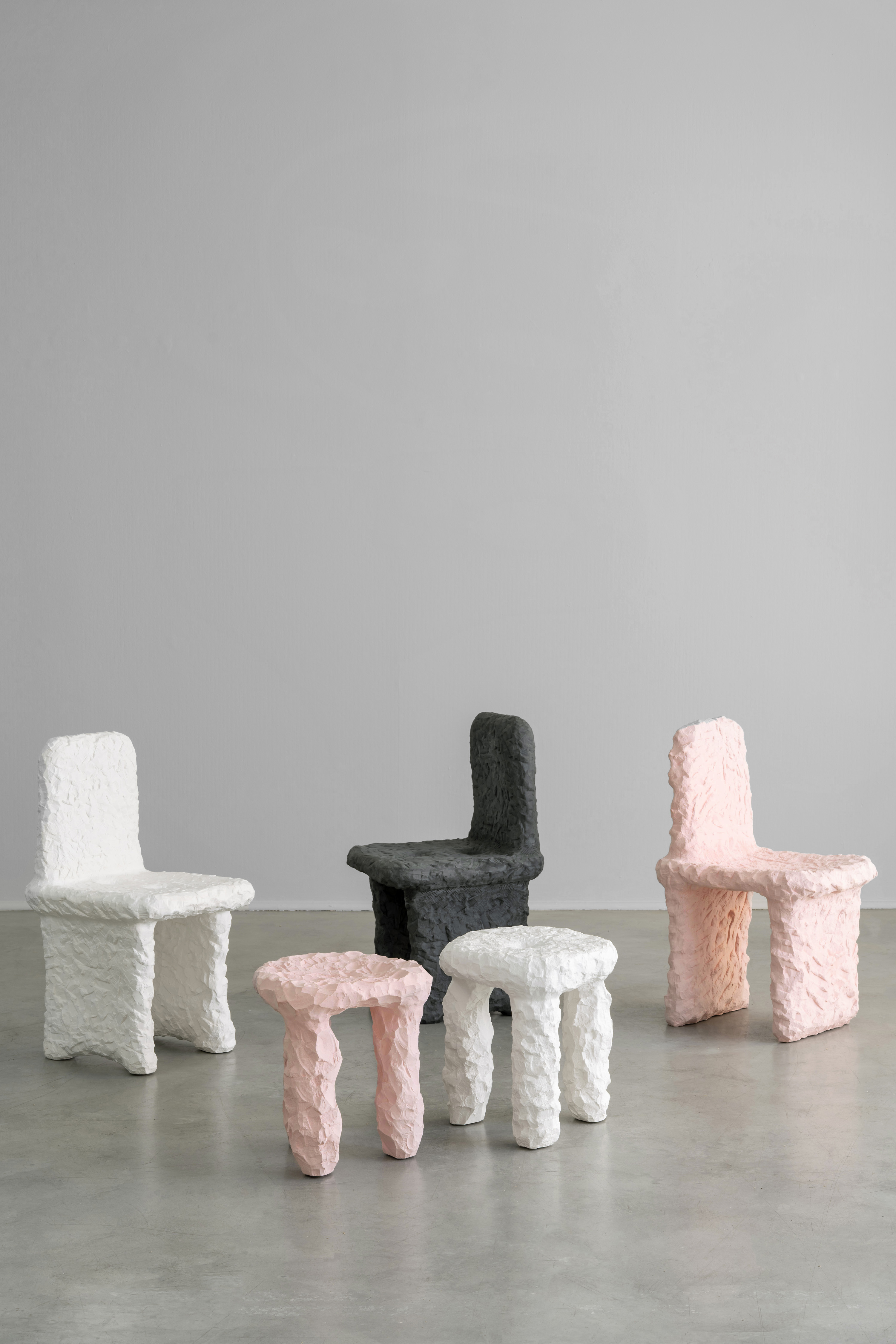 Max Lamb ceramic chairs
