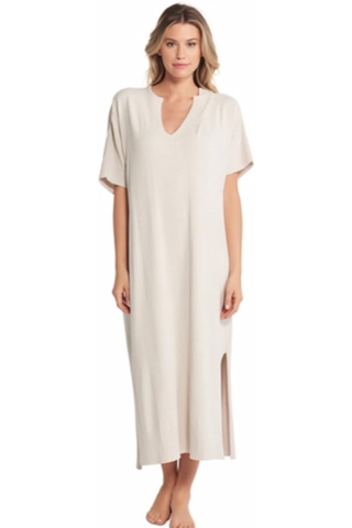 Barefoot Dreams Womens Cozychic Ultra Lite Caftan Casual Dress (Was $134) 