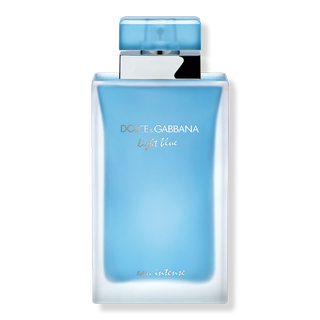 Light Blue Eau Intense Eau De Parfum on a white background. 