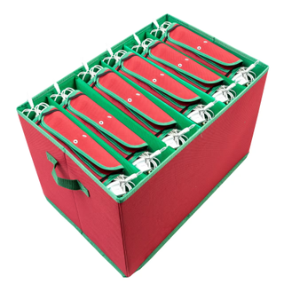 red and green christmas light organizer