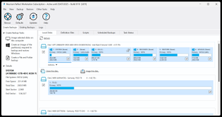 Macrium Reflect's disk overview screen.