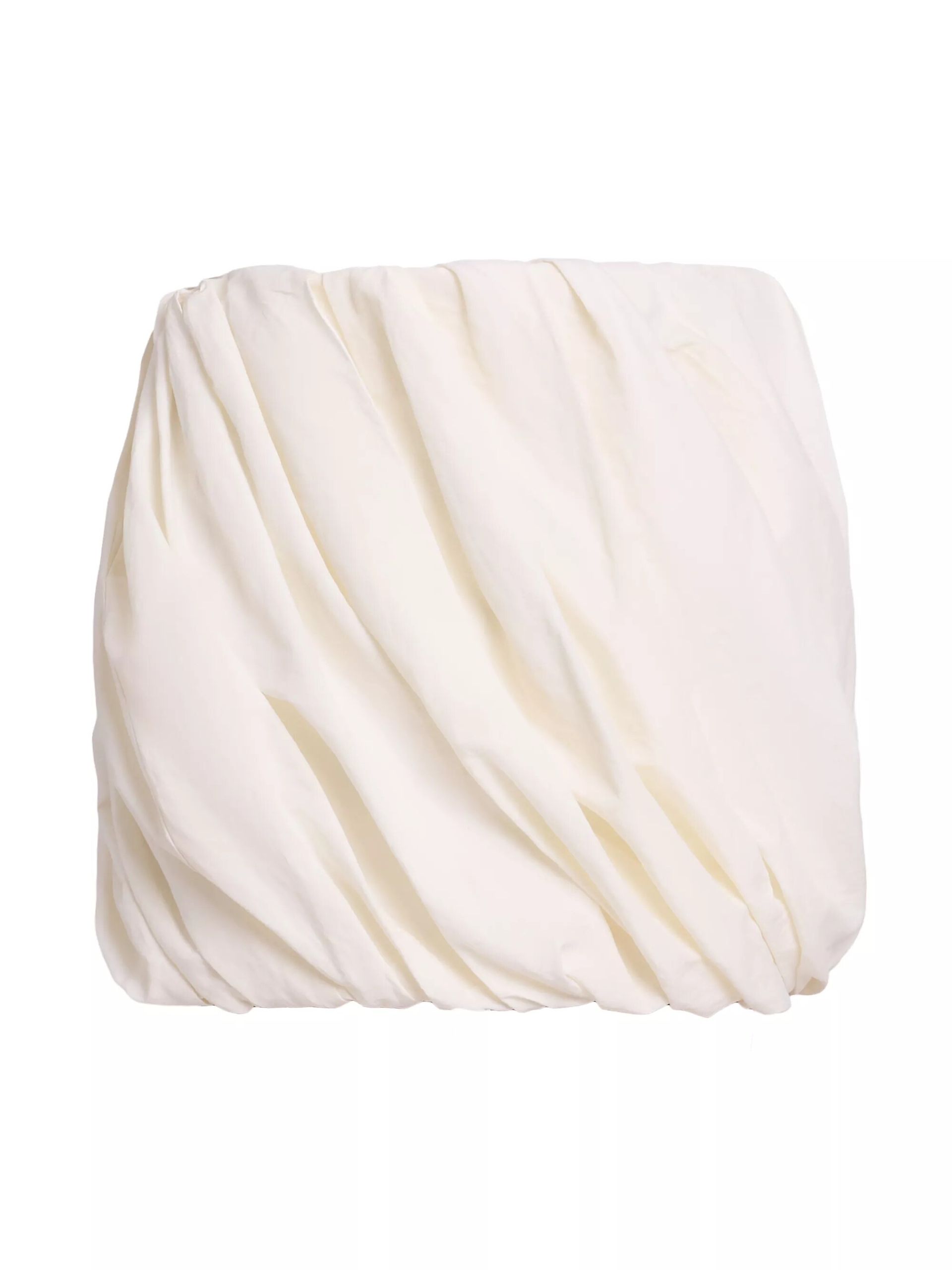 Linen-Cotton Rolled-Hem Miniskirt