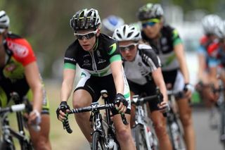 Tiffany Cromwell (GreenEDGE) looked comfortable in the chasing bunch