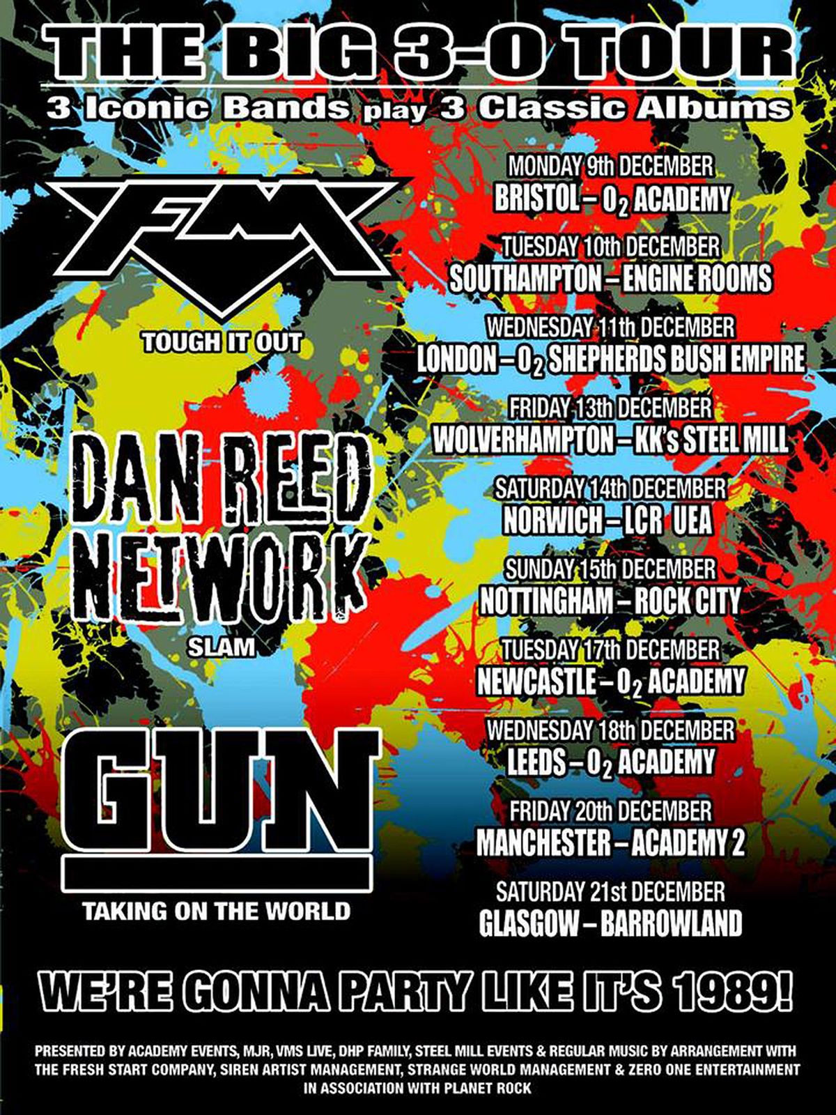 Dan Reed Network Tour FM, Gun and Dan Reed Network announce joint UK winter tour | Louder