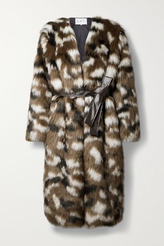Karlie Oversized Belted Faux Fur Coat
