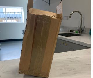 Stanley Stay Hot French Press's cardboard box in our test kitchen