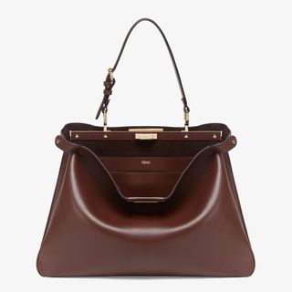 Peekaboo Soft Largedark Brown Leather Bag