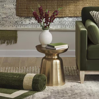 Home Decorators Collection  Round Gold Metal Accent Table
