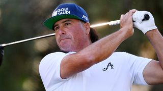 Pat Perez takes a shot during the 2023 LIV Golf Adelaide event